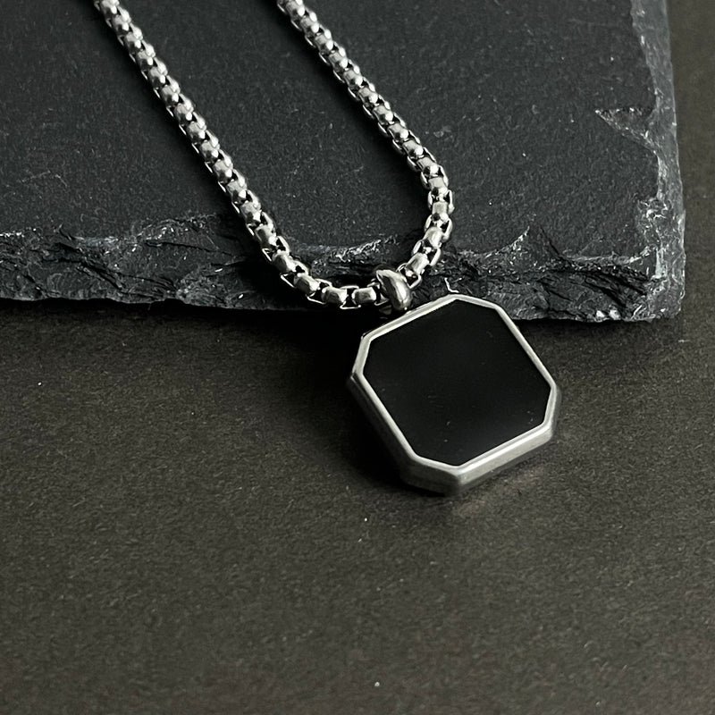 Black Onyx Pendant Front